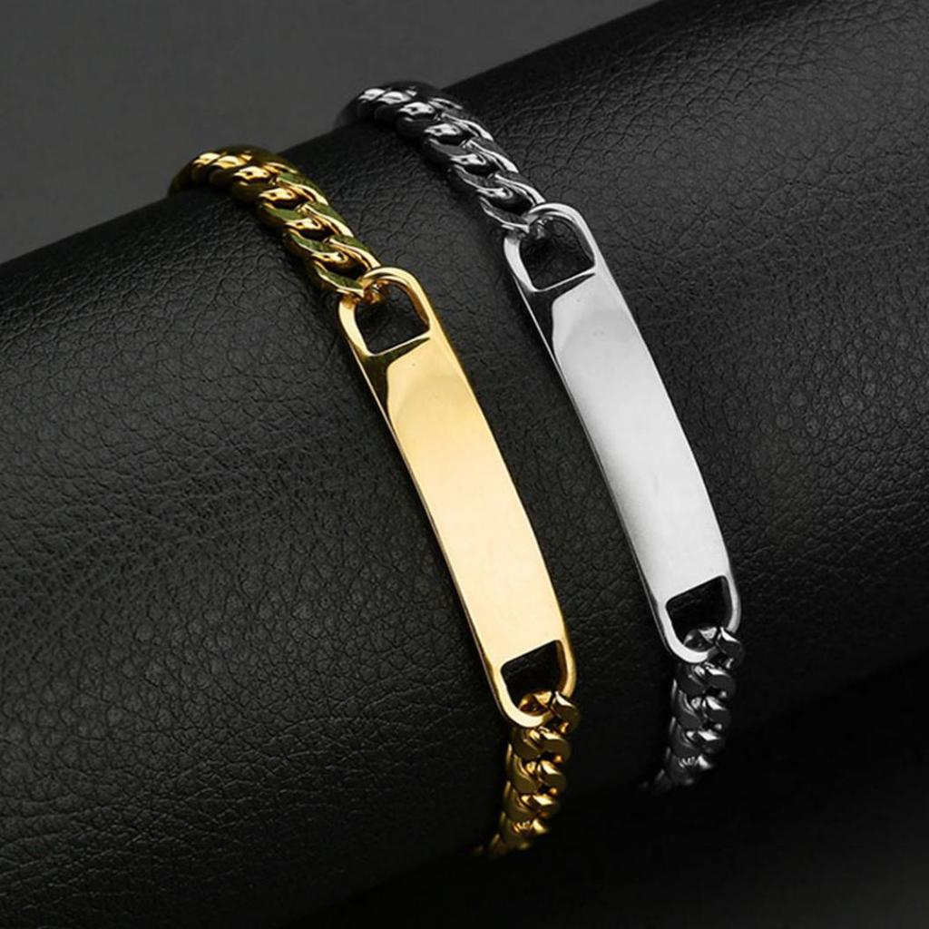 Men’s Stainless Steel Chain Bracelet – Fashion Bangle for Party, Club, Prom & Pub Jewelry- BR013