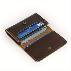 Business Style Premium Top-Grain Leather Wallet , Multi-Card Slots- W005