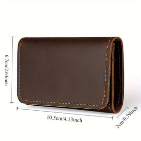 Business Style Premium Top-Grain Leather Wallet , Multi-Card Slots- W005