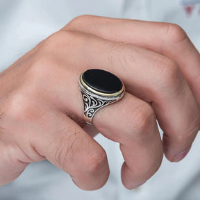 Classic Aqeeq Turkish-925 Silver Ring