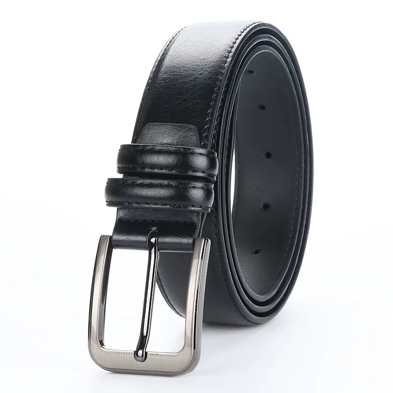 PREMIUM Leather Cowboy Belt – 3.4cm Wide, Durable Metal Buckle- B010