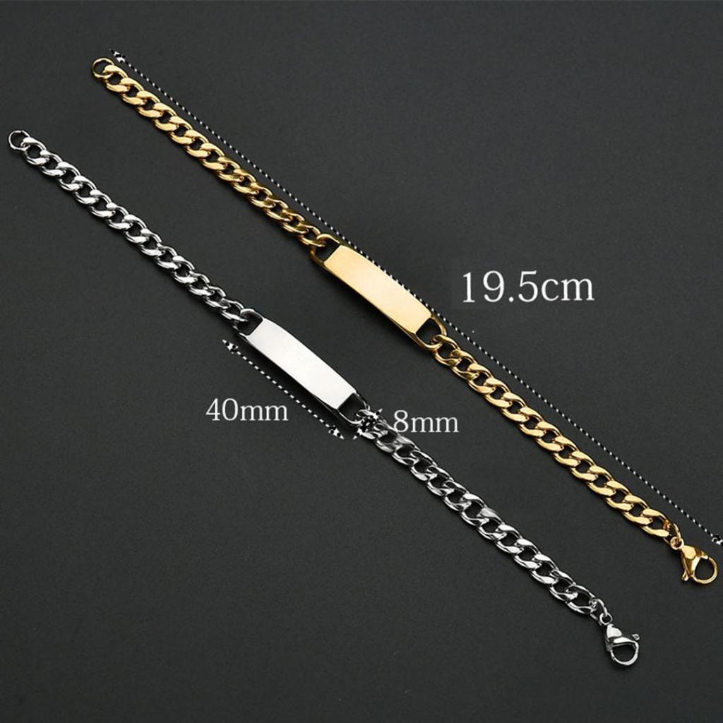 Men’s Stainless Steel Chain Bracelet – Fashion Bangle for Party, Club, Prom & Pub Jewelry- BR013