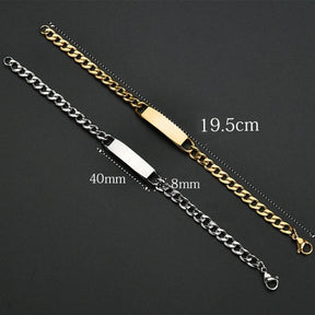 Men’s Stainless Steel Chain Bracelet – Fashion Bangle for Party, Club, Prom & Pub Jewelry- BR013