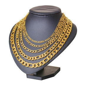 Luxury Gold-Plated Stainless Steel Chain Necklace – Stylish & Durable Jewelry for Men- CH008