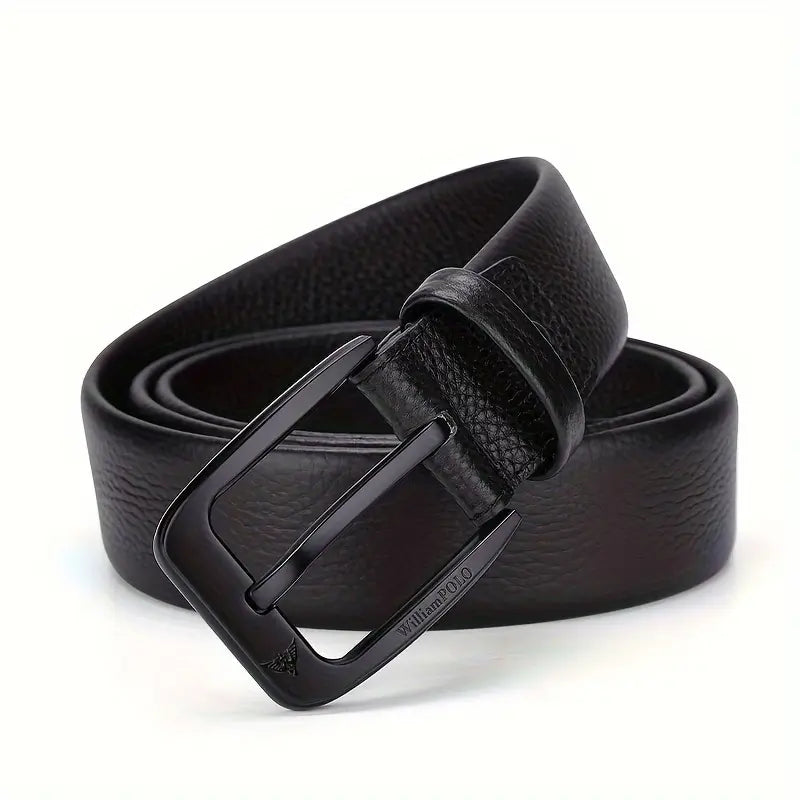 Men’s PREMIUM Leather Belt – Casual & Stylish, Durable Alloy Square Buckle- B006