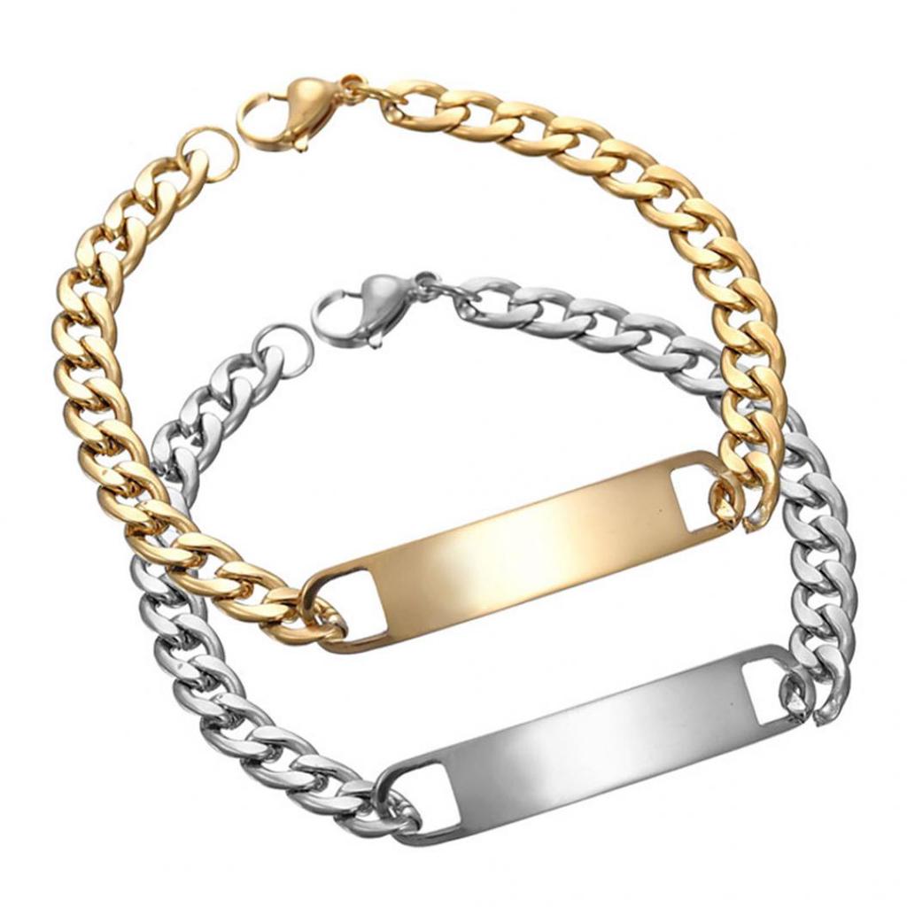 Men’s Stainless Steel Chain Bracelet – Fashion Bangle for Party, Club, Prom & Pub Jewelry- BR013