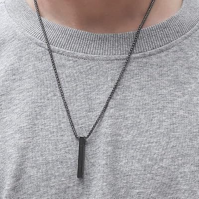 Men's 925 Sterling Silver Necklace with Unique Pendant – Luxury Silver Chain- L001