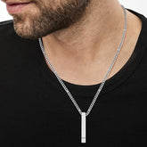 Men's 925 Sterling Silver Necklace with Unique Pendant – Luxury Silver Chain- L001