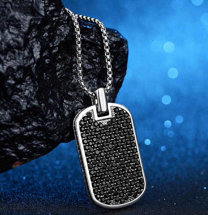 Silver Pendant Necklace for Men – Unique Design Silver Chain- L002