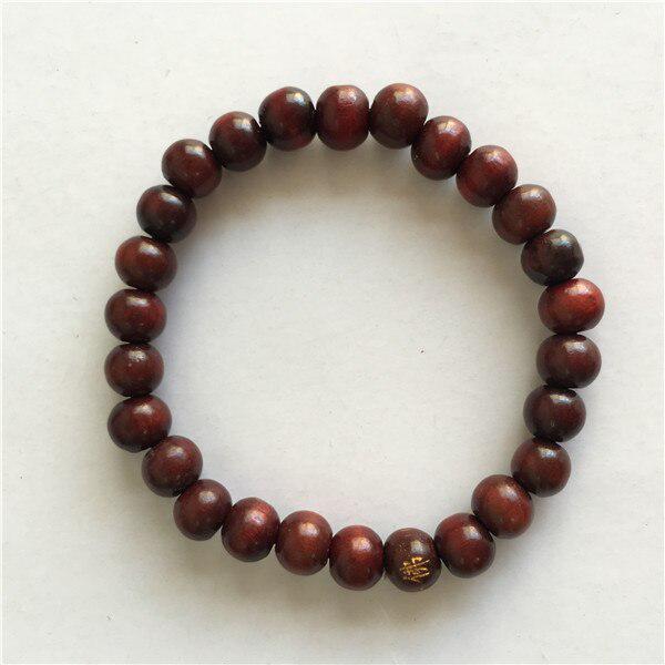 Natural Sandalwood Buddhist Prayer Beads Bracelet – Handmade Meditation & Yoga Jewelry- HB012