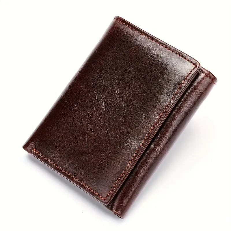 Premium Top-Grain Leather Wallet – Business & Casual Style - W001