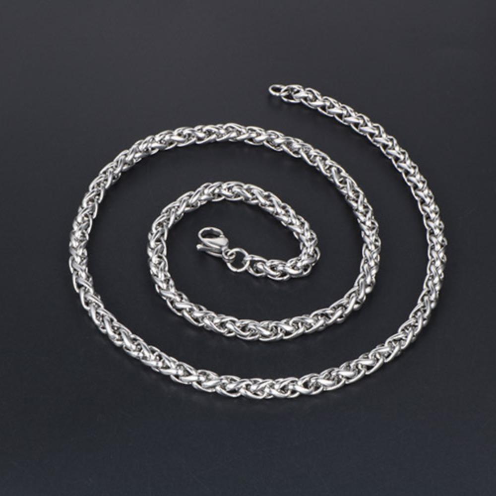 Bold Stainless Steel Twist Chain Necklace – Thick & Durable- CH007