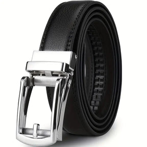 New High-End Leather Belt – Two-Layer Cowhide with Automatic Buckle- B012