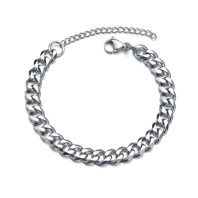 High-Quality Stainless Steel Cuban Link Bracelet for Men Jewelry Gift- BR001