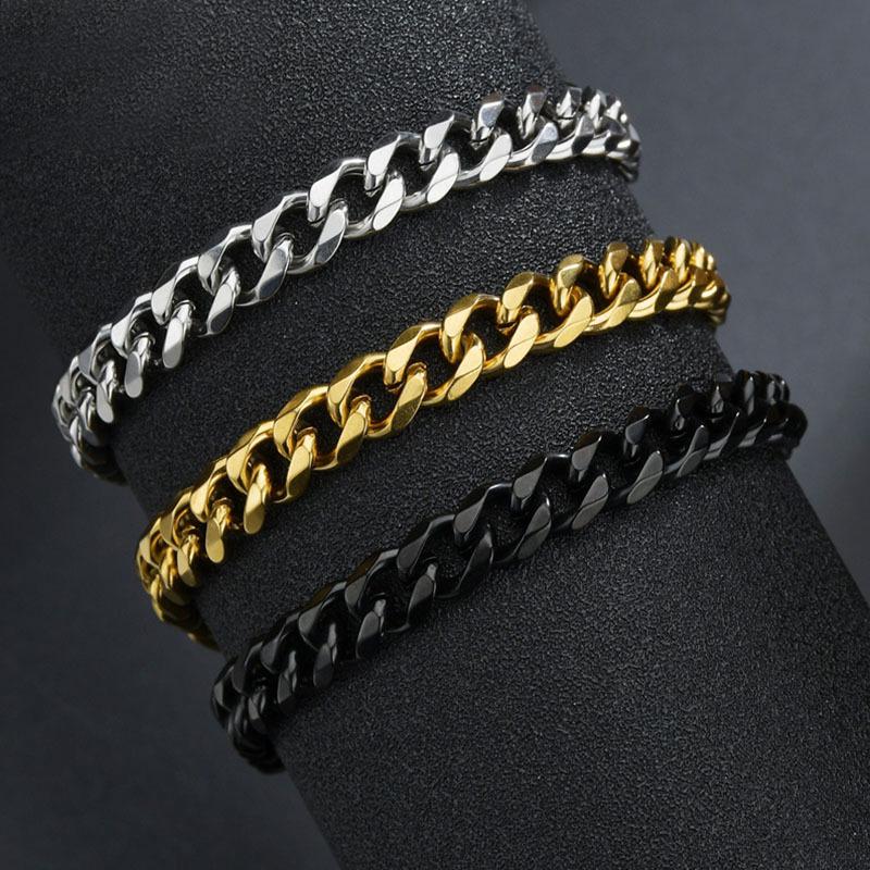 High-Quality Stainless Steel Cuban Link Bracelet for Men Jewelry Gift- BR001