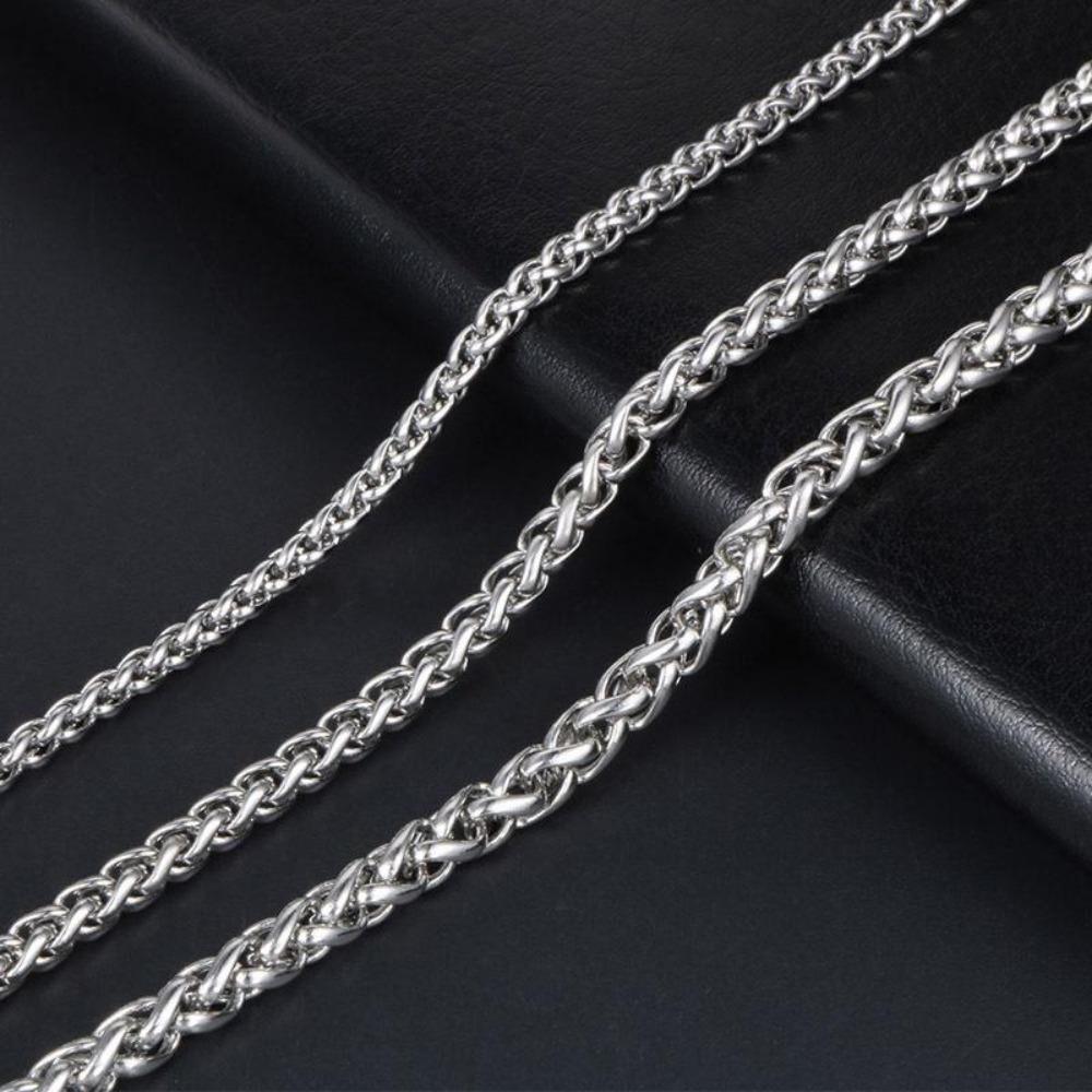 Bold Stainless Steel Twist Chain Necklace – Thick & Durable- CH007