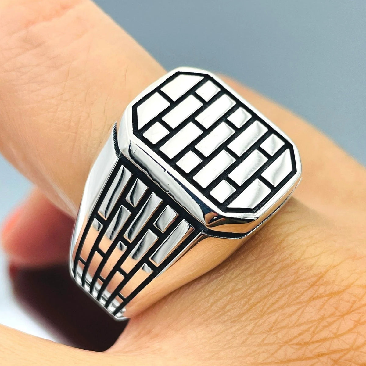 Mens Handmade Turkish Silver Ring, 925 Sterling Silver Ring