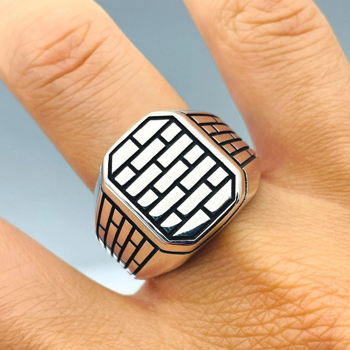 Mens Handmade Turkish Silver Ring, 925 Sterling Silver Ring