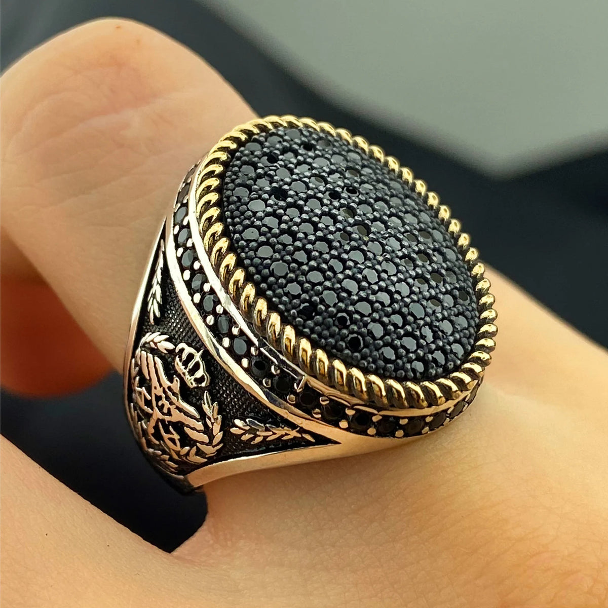 King’s Crown Black Zirconium Ring – A Symbol of Power &amp; Prestige