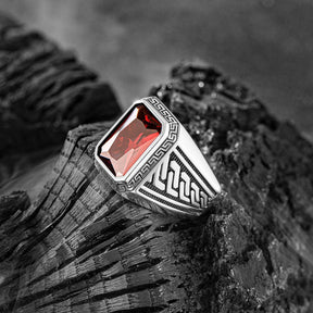 Ancient Greek Mythology - Ruby Men Ring