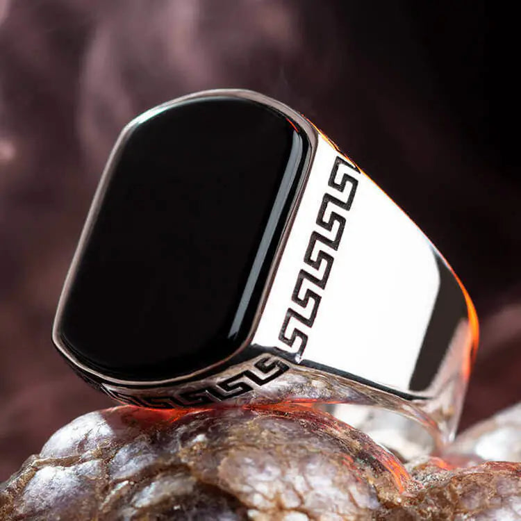 Modern Elegance Black Onyx Ring